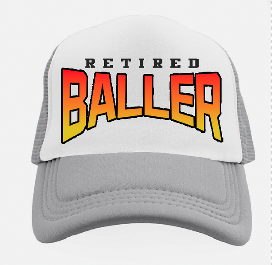 Retired Baller Banner Trucker Hat