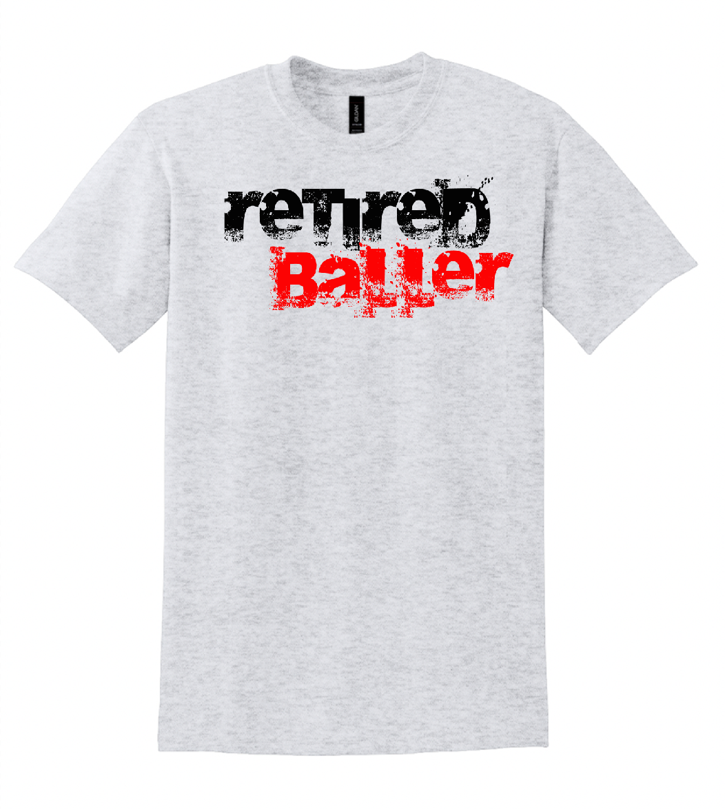 Retired Baller Distressed  Black and Red