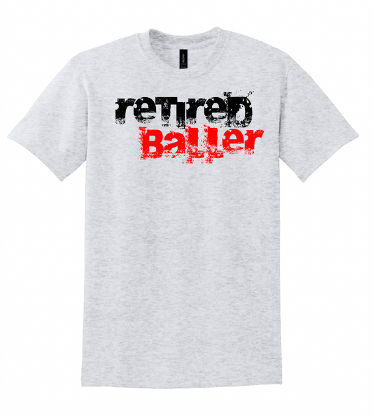 Retired Baller Distressed  Black and Red